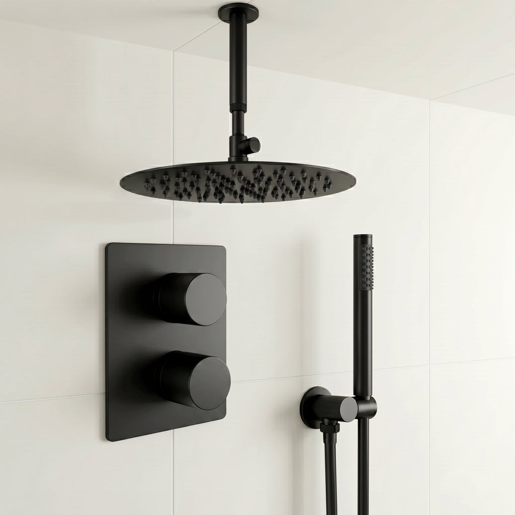 Colonne de douche encastrable noir mat Estérel — vue 10
