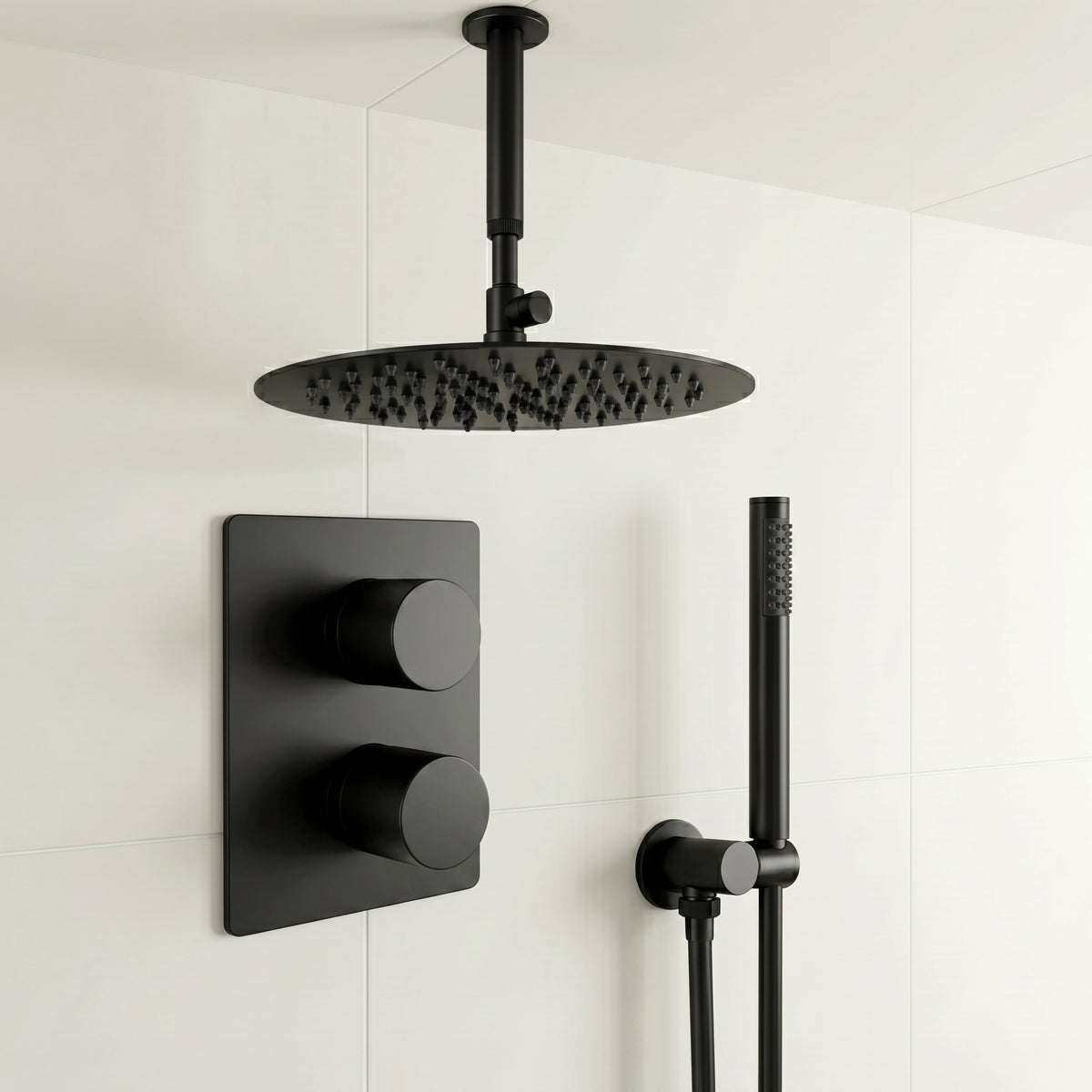 Colonne de douche encastrable noir mat Estérel — vue 10