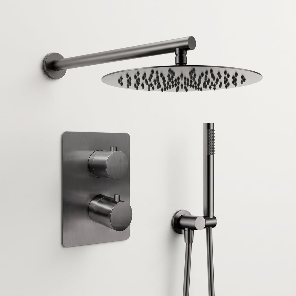 Colonne de douche encastrable gris brossé Estérel — vue 2