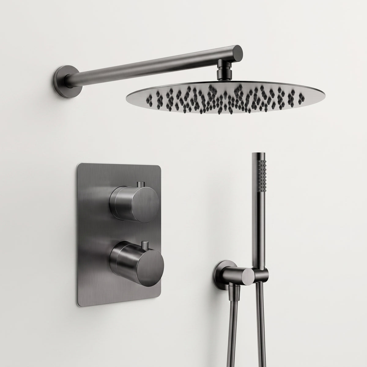 Colonne de douche encastrable gris brossé Estérel — vue 2
