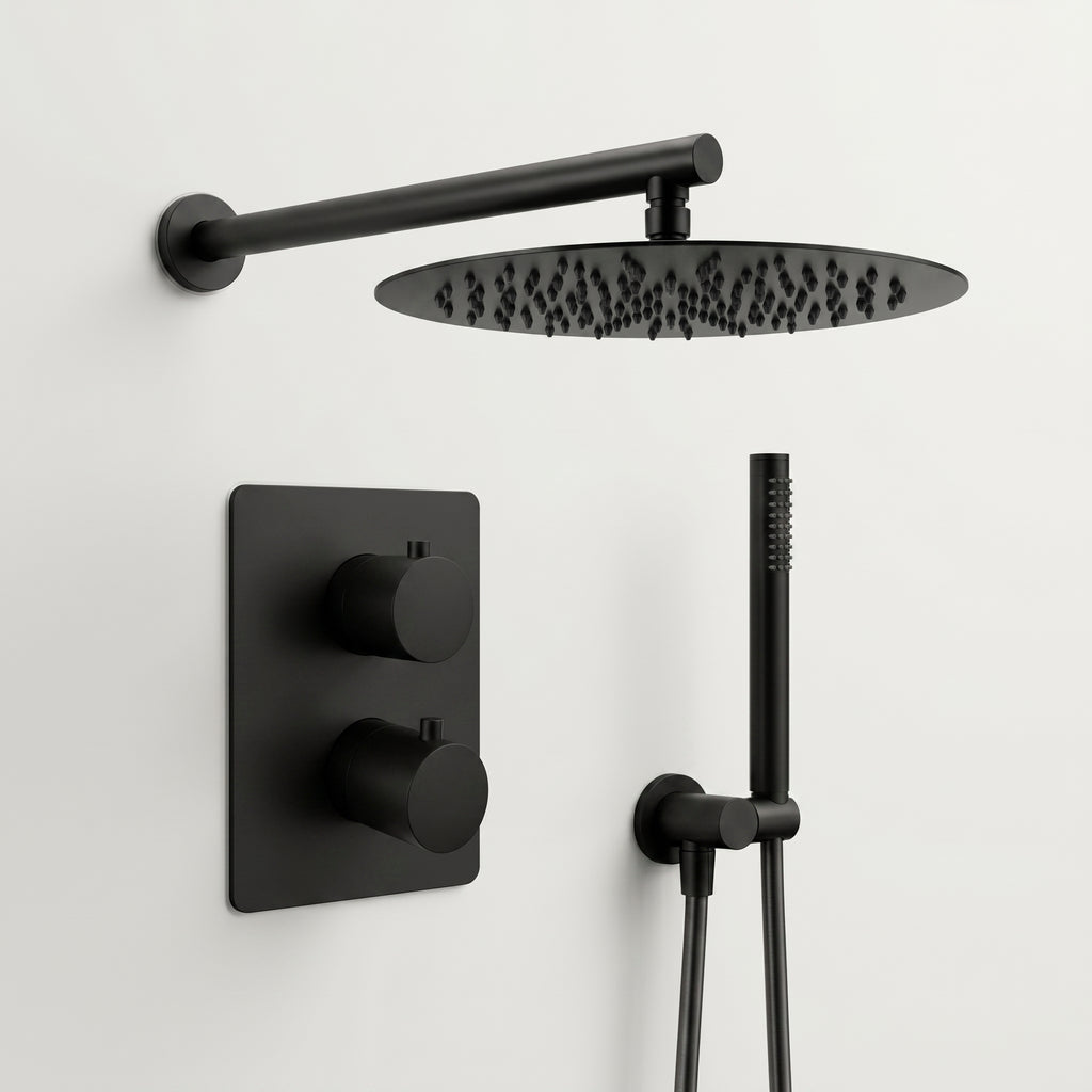 Colonne de douche encastrable noir mat Estérel — vue 2