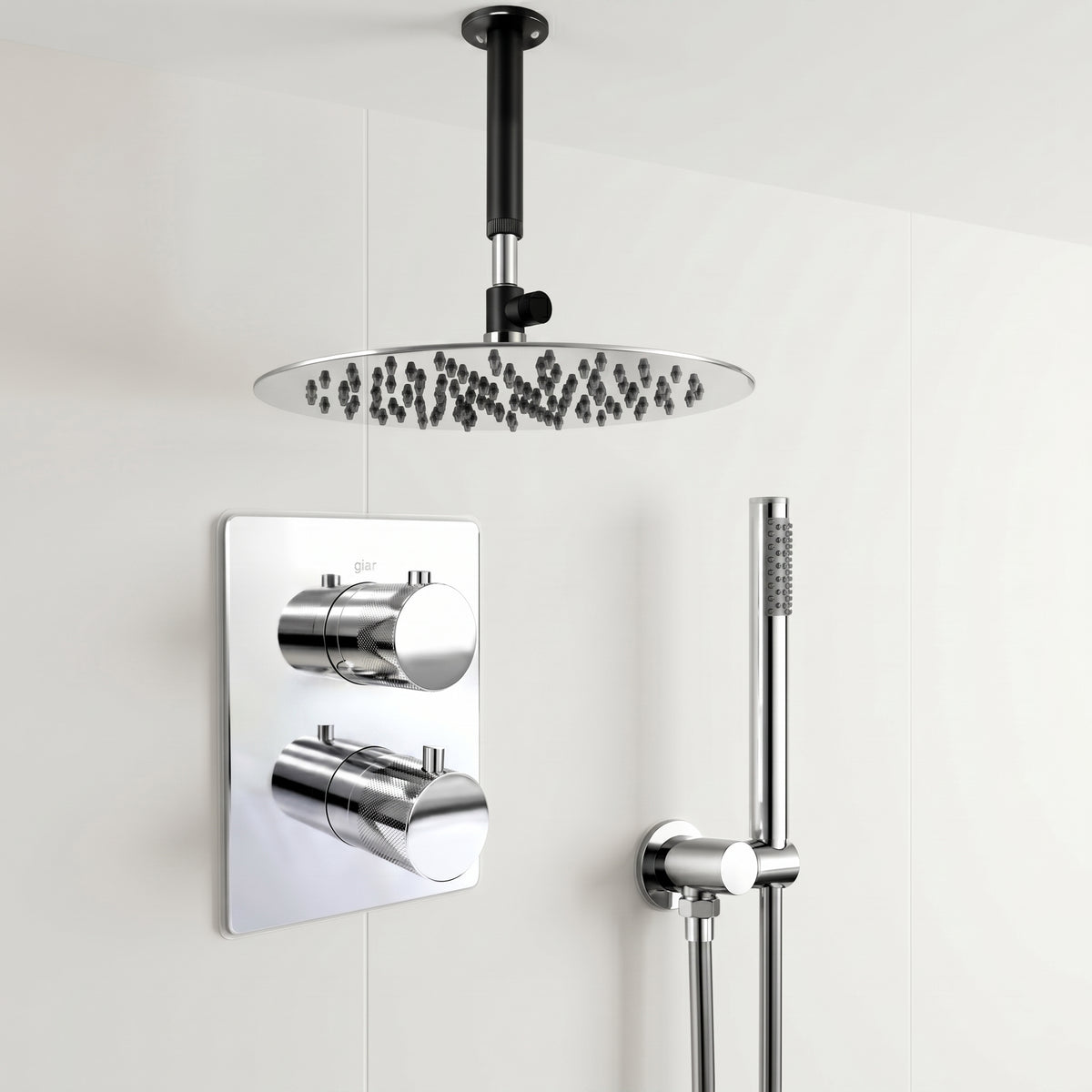 Colonne de douche encastrable chrome poli Estérel — vue 11