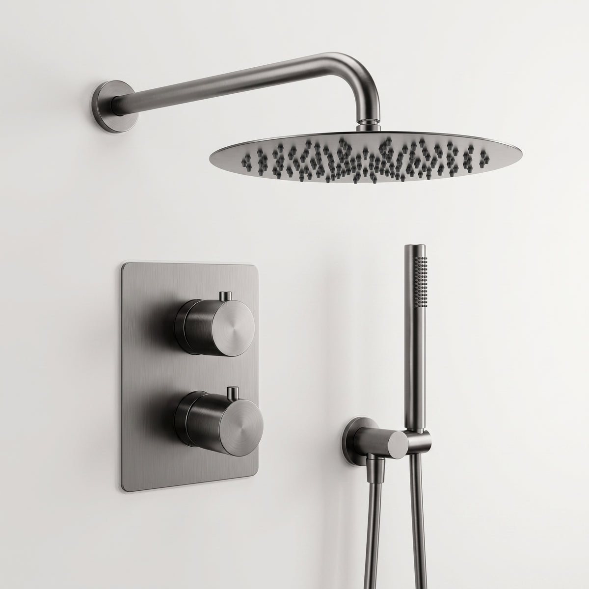 Colonne de douche encastrable gris brossé Estérel