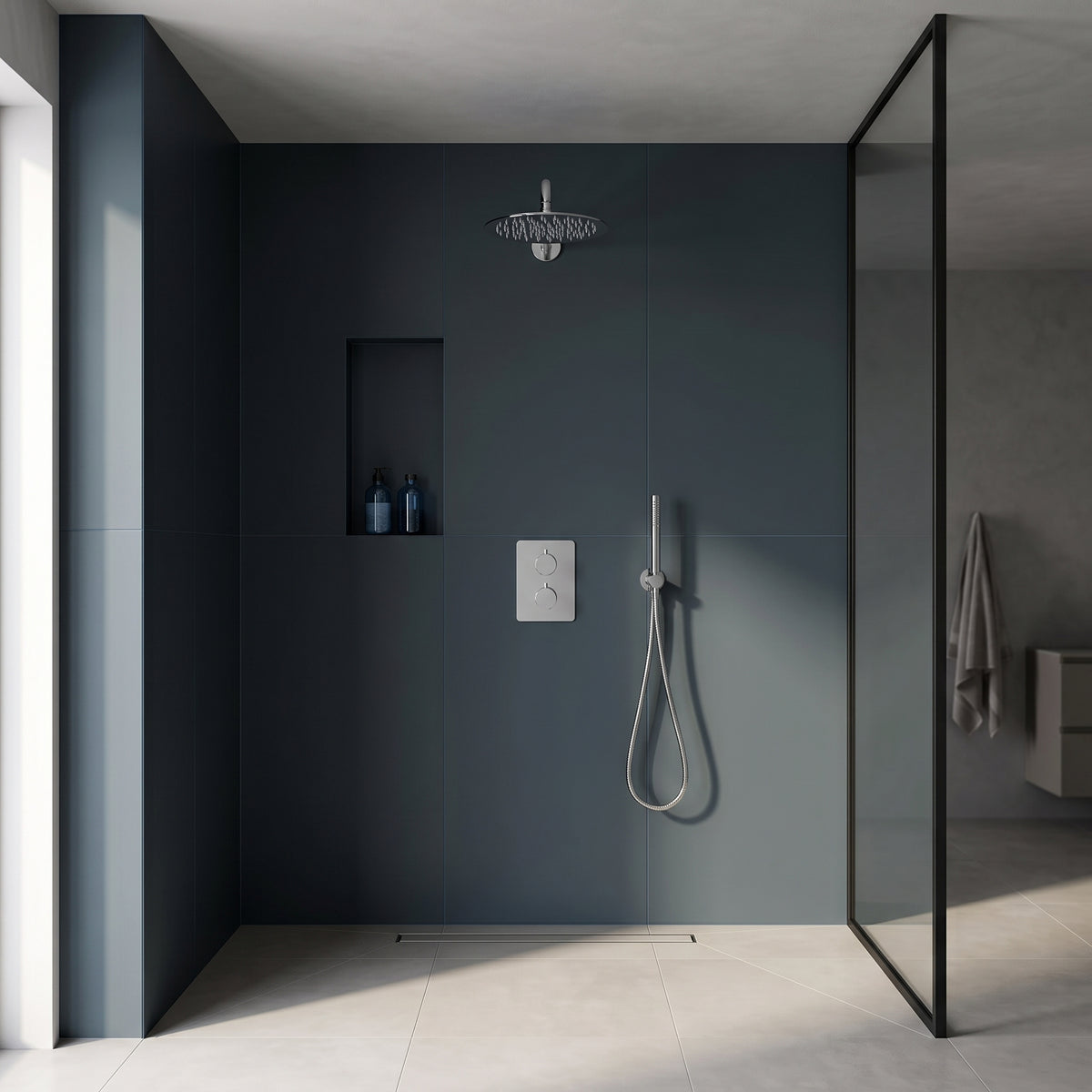 Colonne de douche encastrable chrome poli Estérel — vue 5
