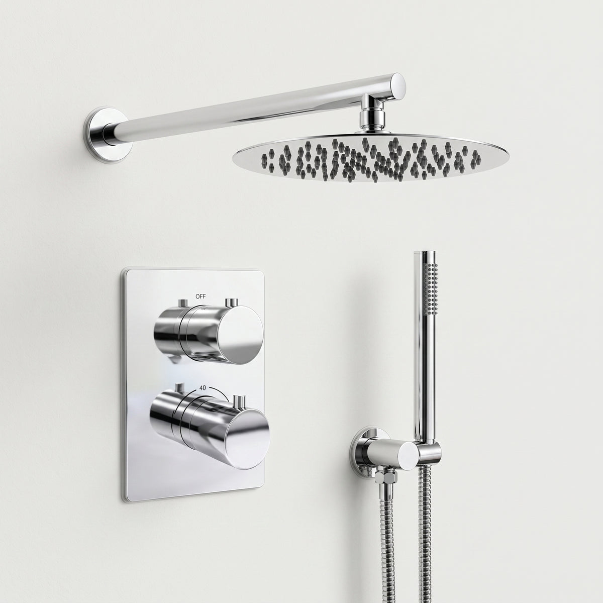 Colonne de douche encastrable chrome poli Estérel — vue 8