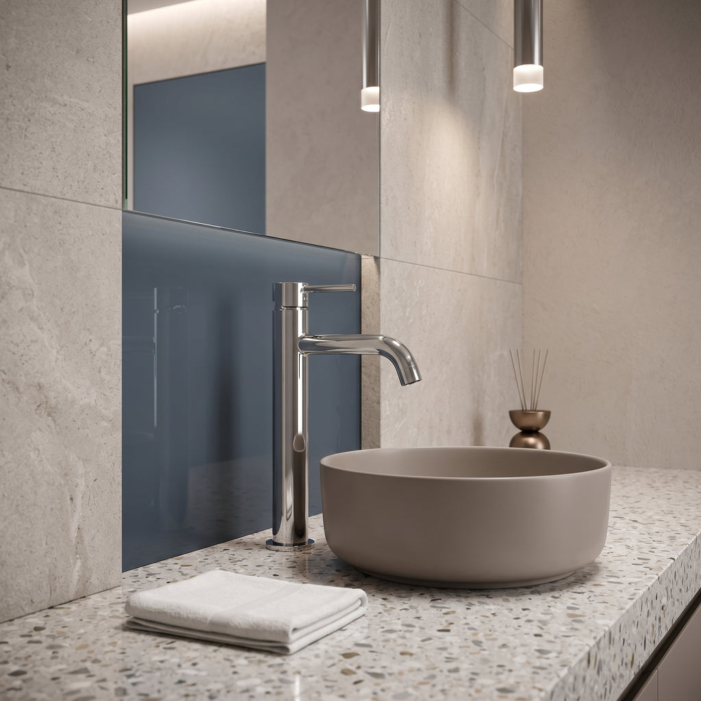 Mitigeur lavabo sur plan chrome poli Salis — vue 7