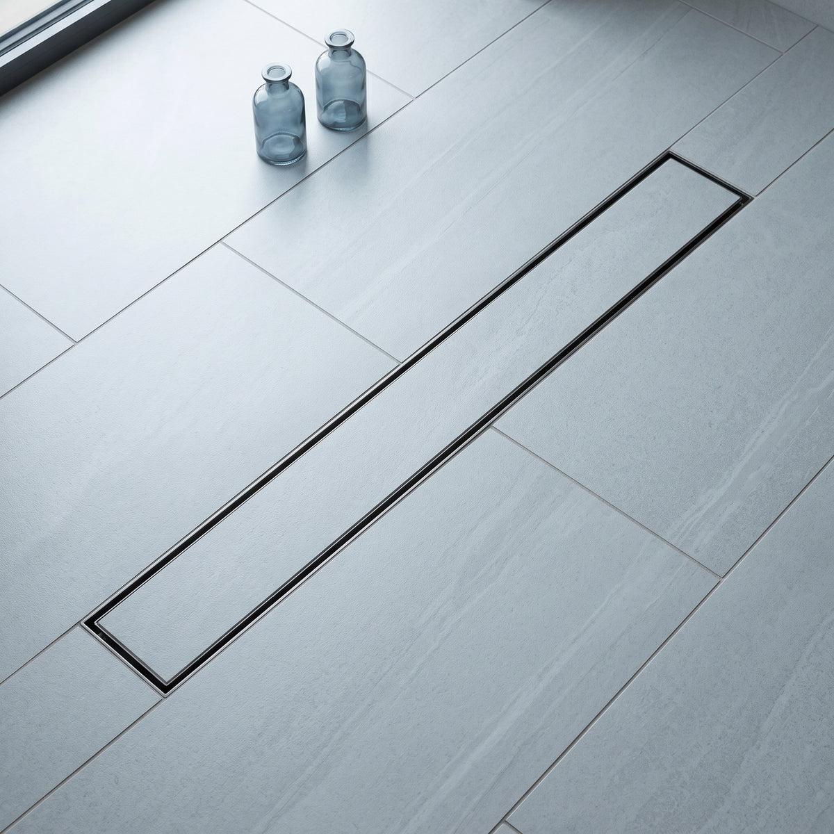 Caniveau de douche gris brossé Liamone — vue 4