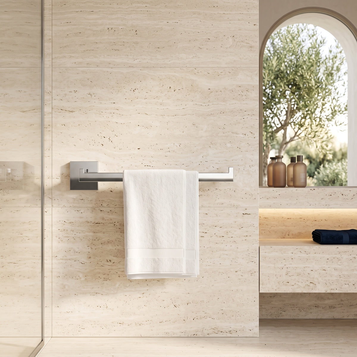 Porte-serviette chrome poli Saleccia — vue 4