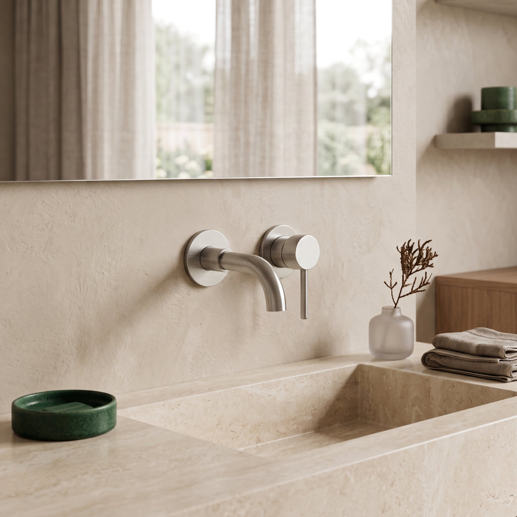 Mitigeur lavabo encastré nickel brossé Menton — vue 3