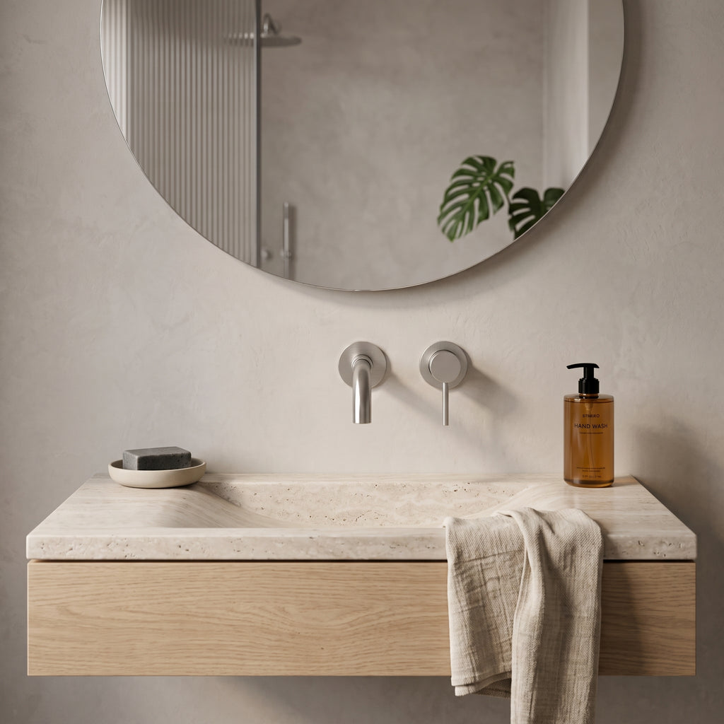 Mitigeur lavabo encastré nickel brossé Menton — vue 4