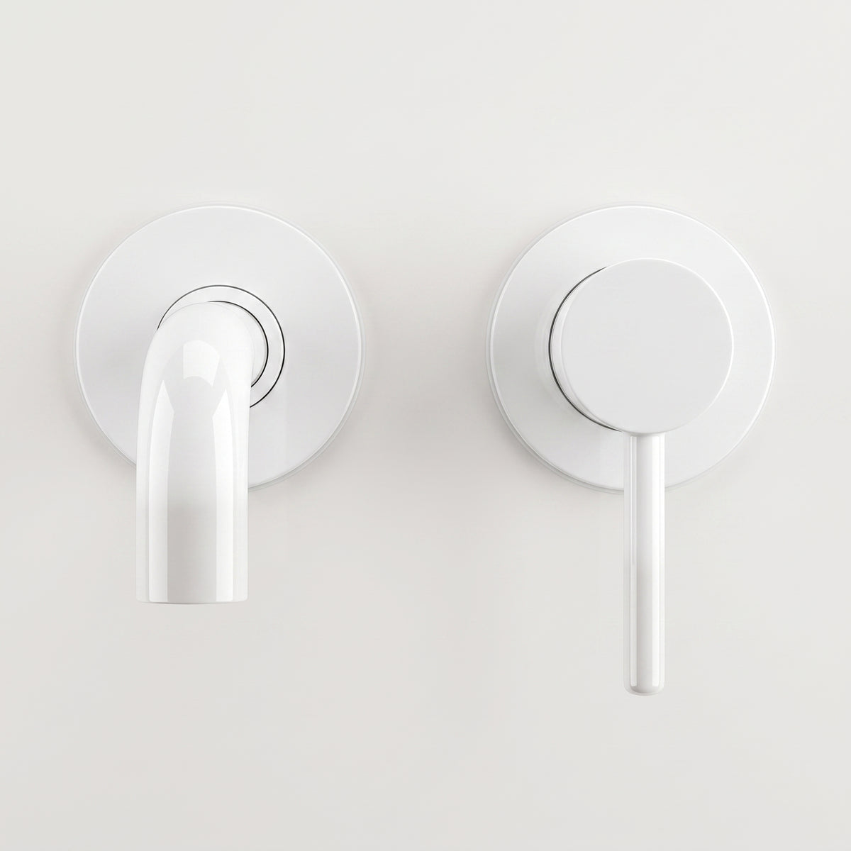 Mitigeur lavabo encastré blanc brillant Menton — vue 2