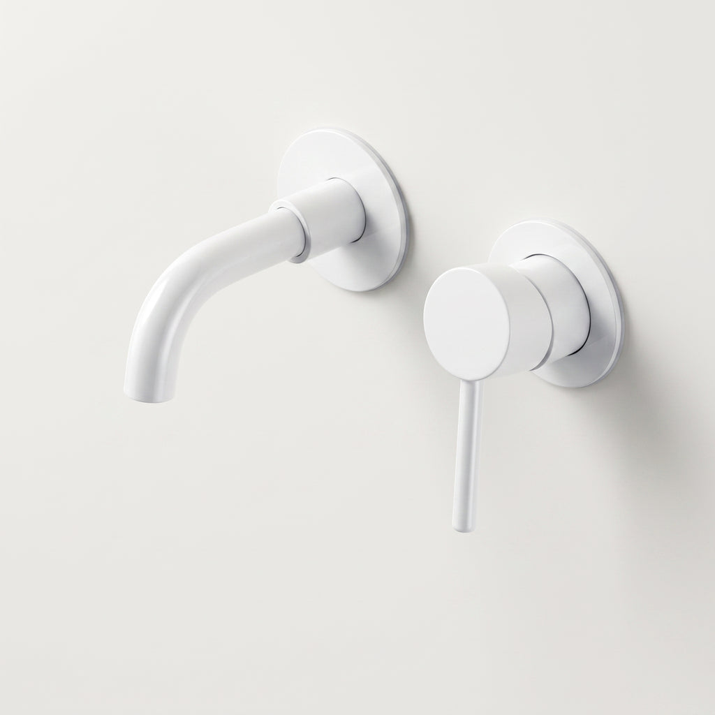 Mitigeur lavabo encastré blanc brillant Menton