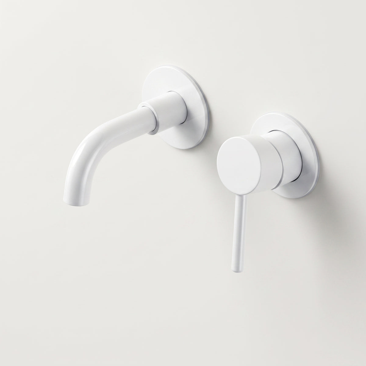 Mitigeur lavabo encastré blanc brillant Menton