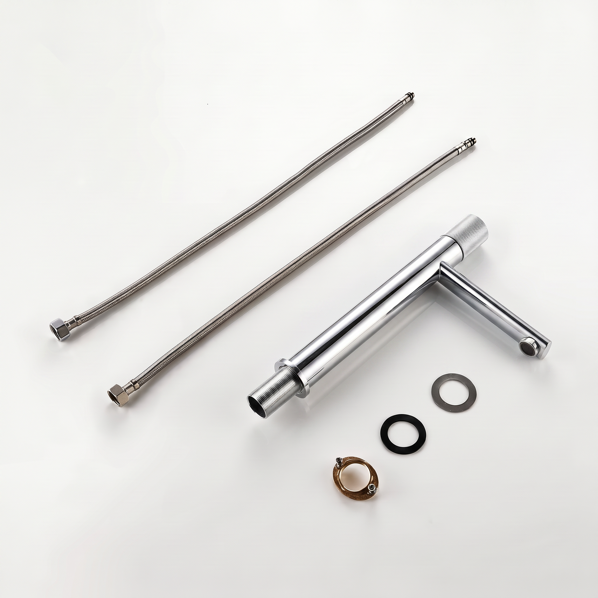 Sanary | Mitigeur lavabo moleté chrome poli