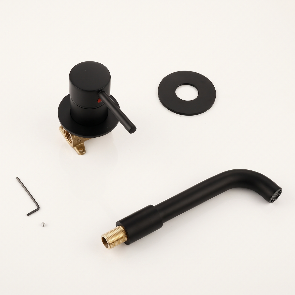 Menton | Mitigeur lavabo encastré noir mat