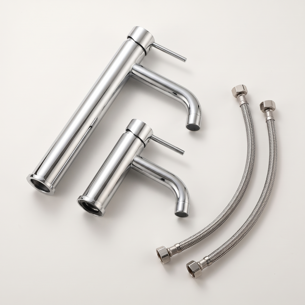 Salis | Mitigeur lavabo sur plan chrome poli