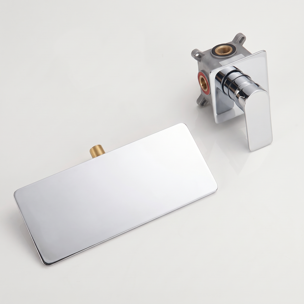 Sperone | Mitigeur lavabo mural cascade chrome poli