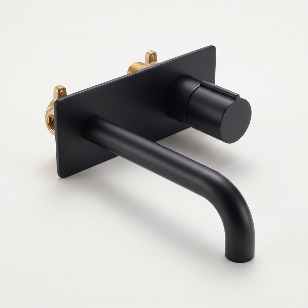 Nonza | Mitigeur lavabo mural noir mat