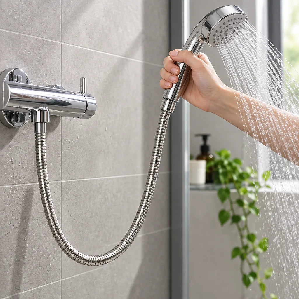 Flexible de douche inox Golo, vue 2