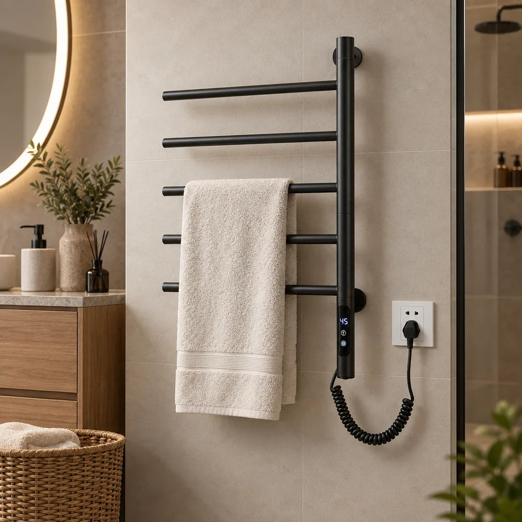 Sèche-serviettes électrique rotatif Porticcio, vue 4