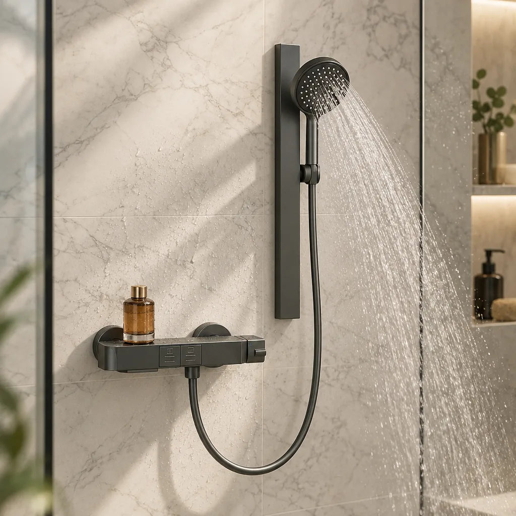 Barre de douche aluminium Restonica, vue 3