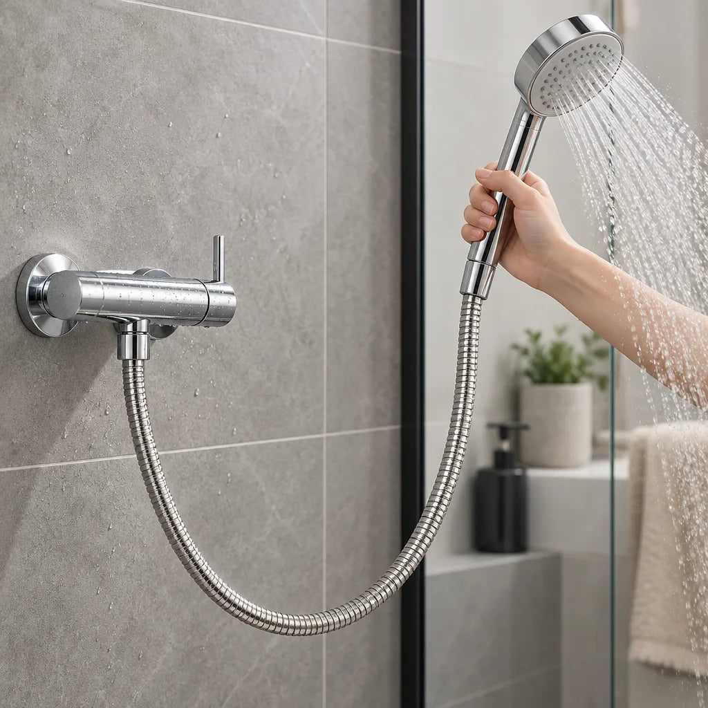 Flexible de douche inox Golo, vue 3