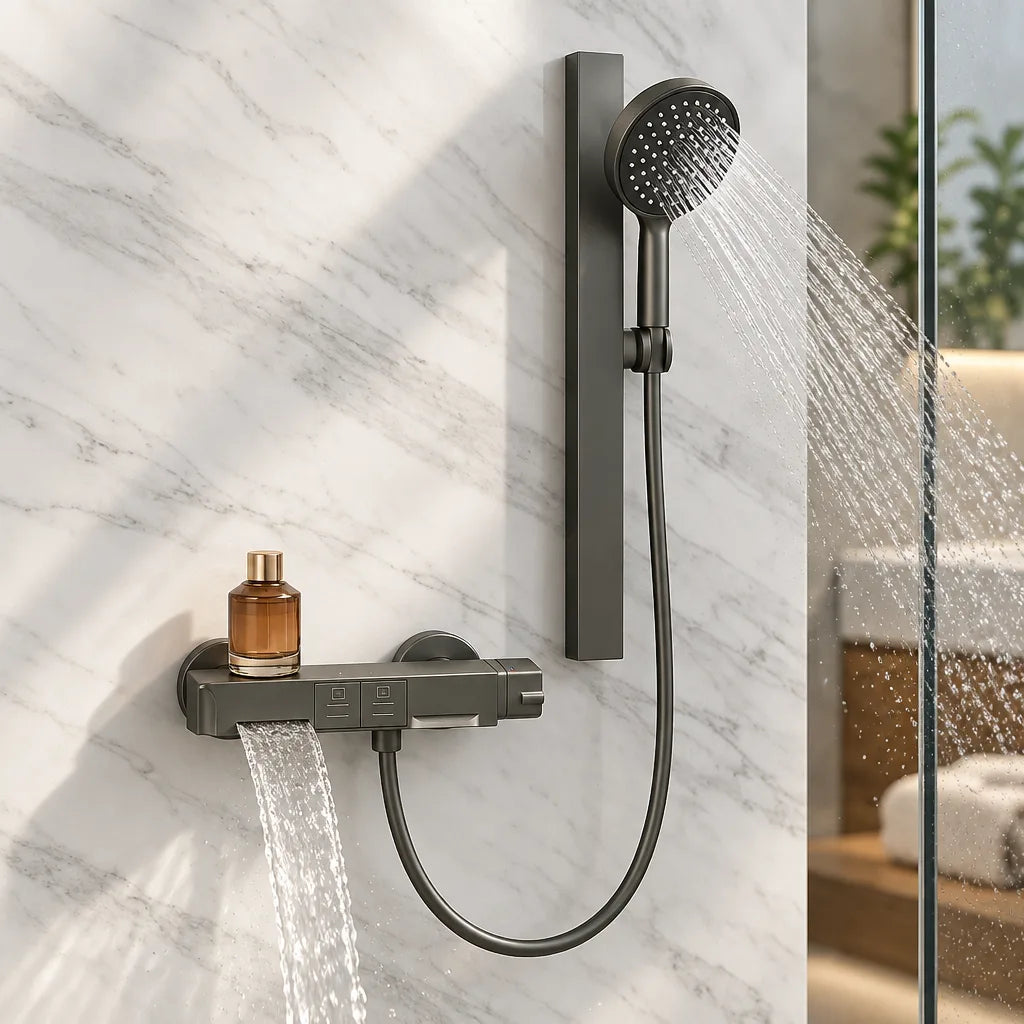 Barre de douche aluminium Restonica, vue 4