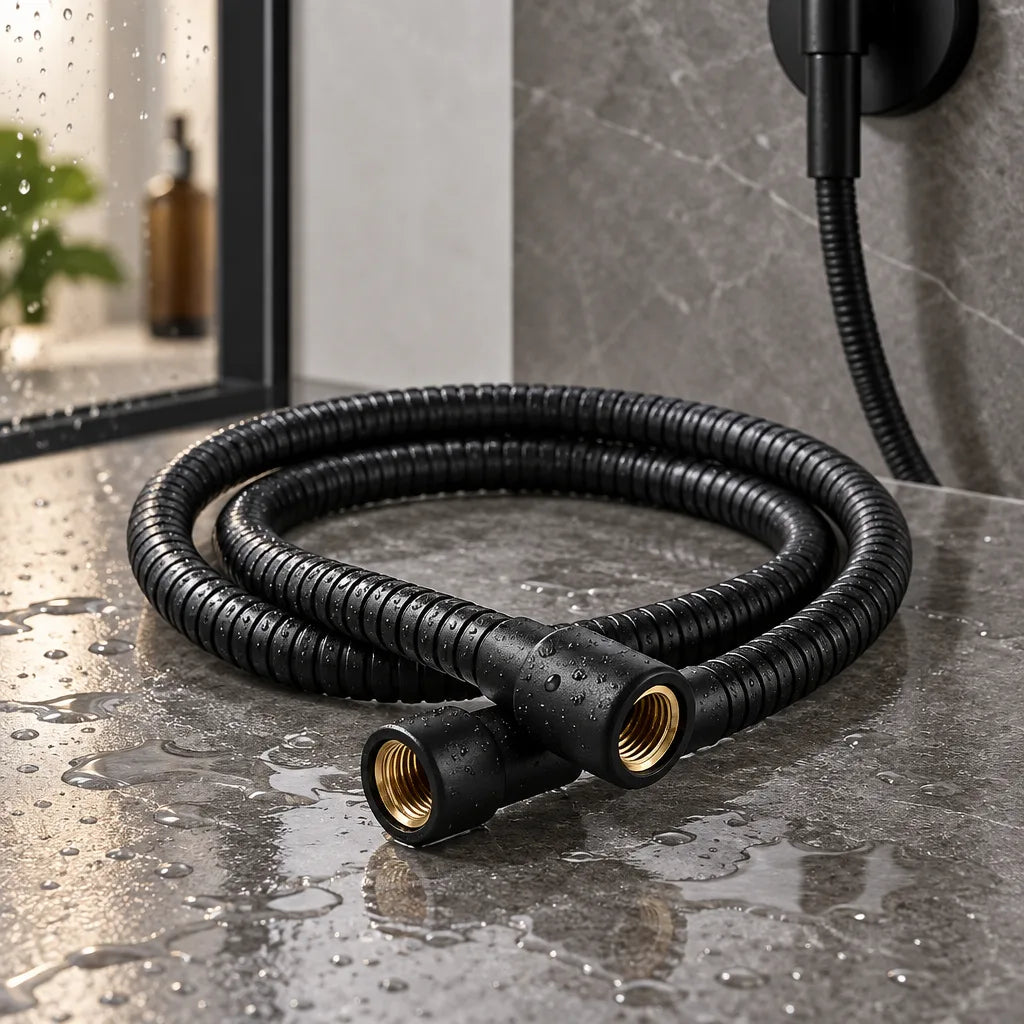 Flexible de douche noir Tavignano, vue 4