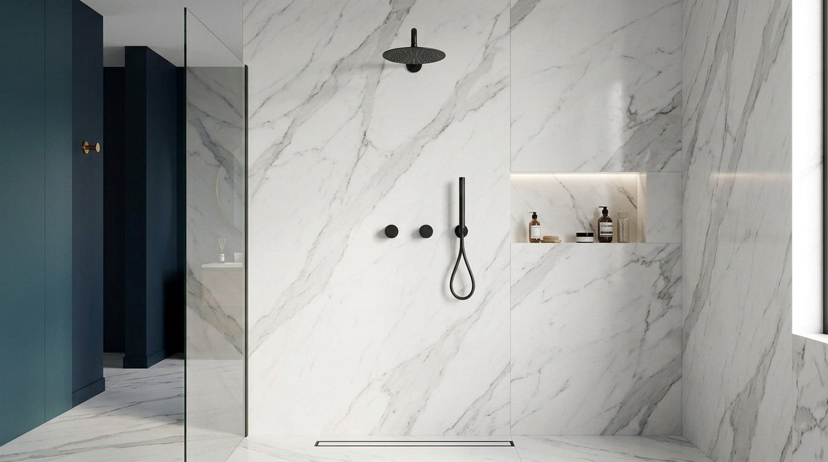 Colonne de douche encastrable noir mat Garoupe — vue 3