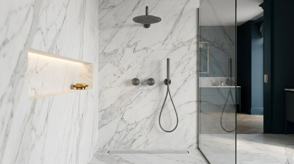 Colonne de douche encastrable gris brossé Garoupe — vue 3