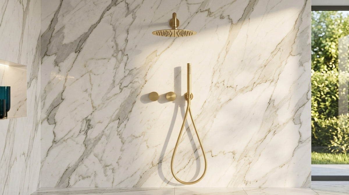 Colonne de douche encastrable or brossé Garoupe — vue 4