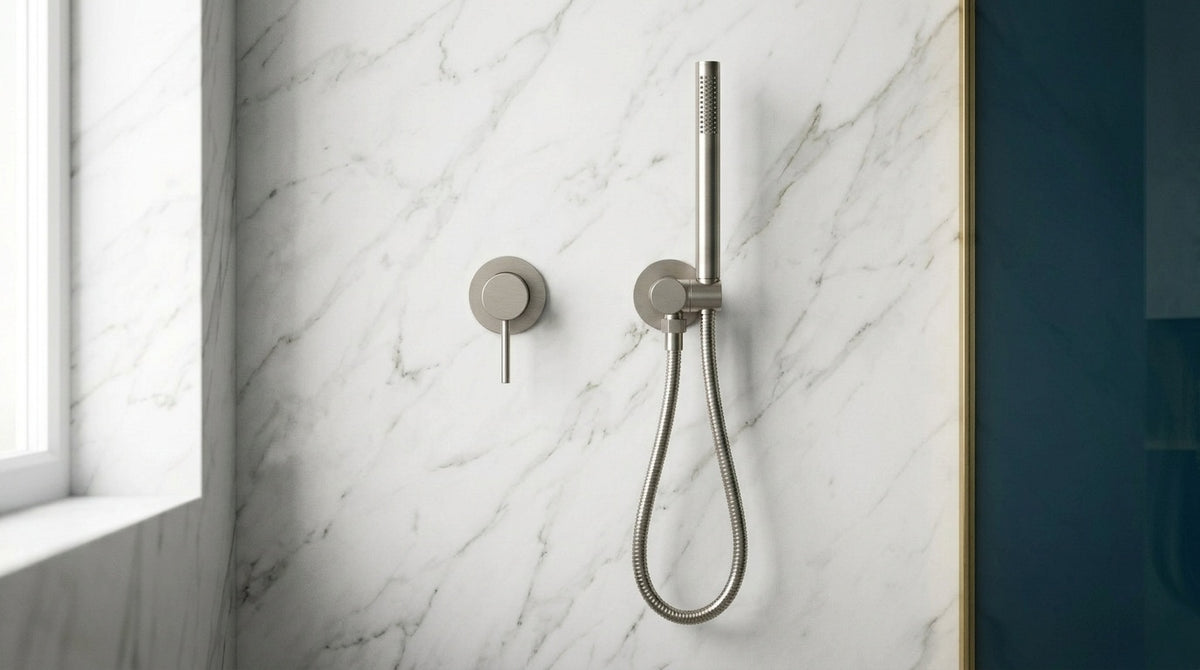 Mitigeur de douche encastré nickel brossé Piana — vue 2