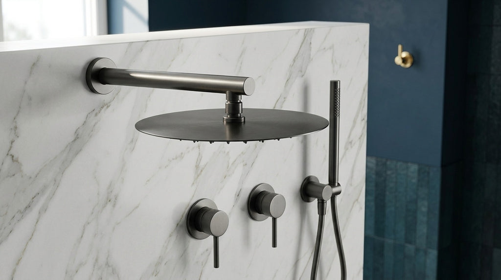 Colonne de douche encastrable gris brossé Éze — vue 3