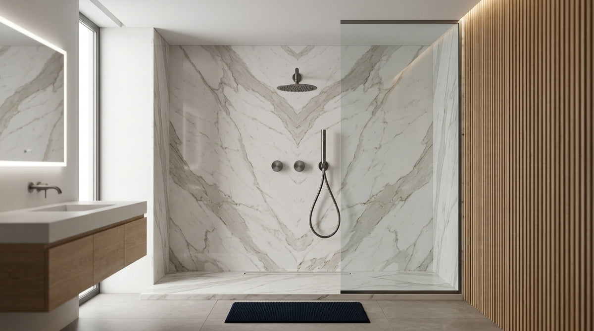 Colonne de douche encastrable gris brossé Garoupe — vue 2