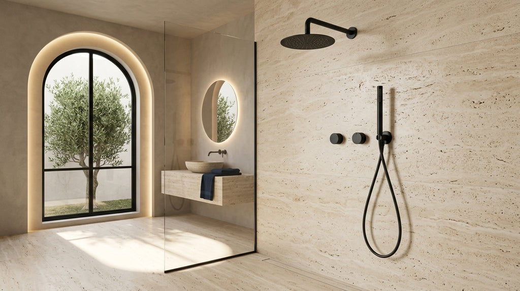 Colonne de douche encastrable noir mat Garoupe — vue 2