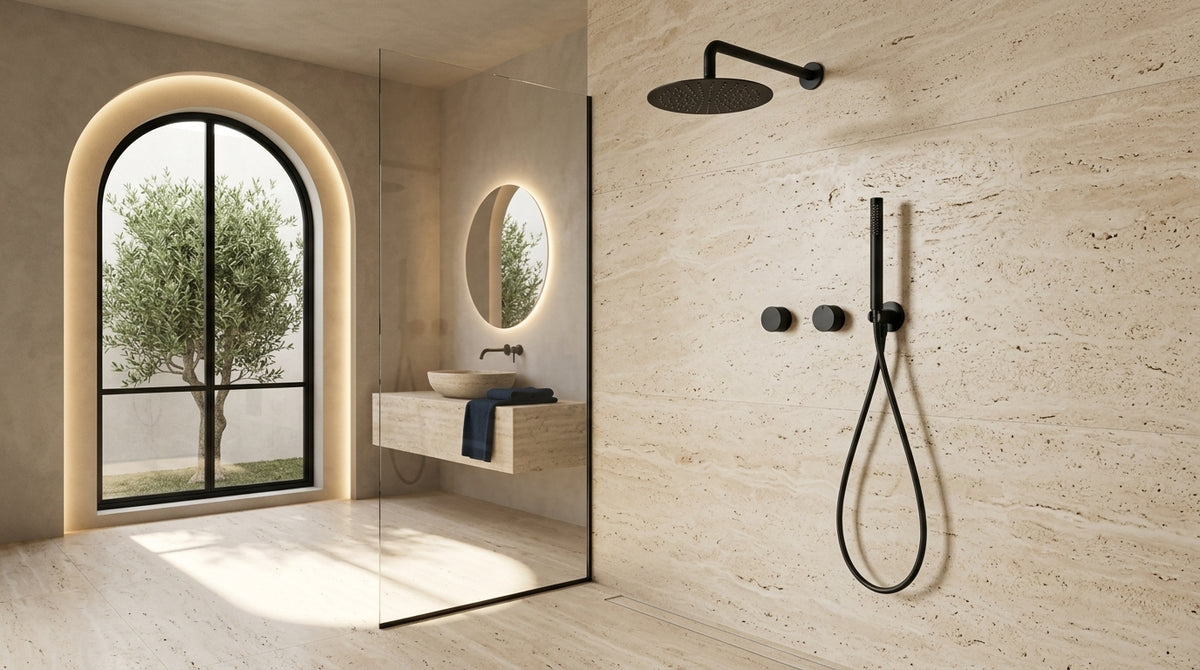 Colonne de douche encastrable noir mat Garoupe — vue 2